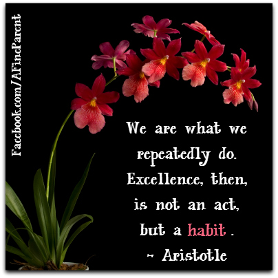 We Are What We Repeatedly Do. Excellence then is not an act, but a habit.