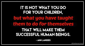 Teaching Kids Responsibility - Featured Quote Poster