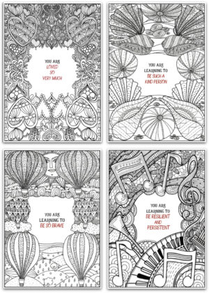 Connected Hearts Journal: Progressive Complexity Coloring Pages