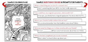 Sample Coloring Page and Prompts - V2