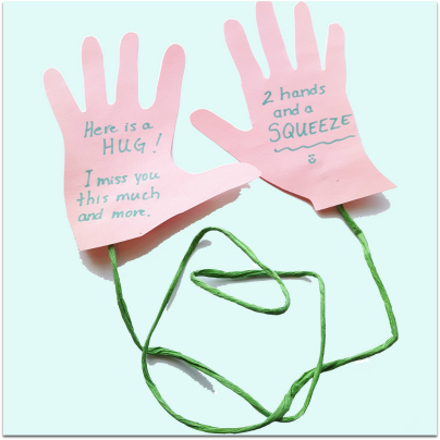 kindness activities for kids - paper hug